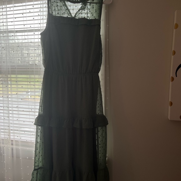 Hunter Green Lace Dress - Picture 2 of 2